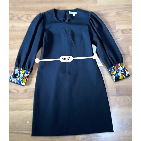 VERONICA BEARD Amery Dress classic Black Jeweled size 4 /small - Picture 11 of 13